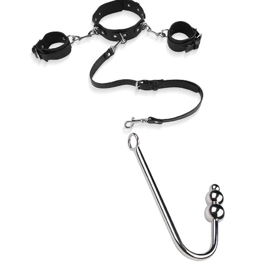 Anal Hooks and Hook Collar Anal 5334 Cuffs with Beaded Elegant 0901
